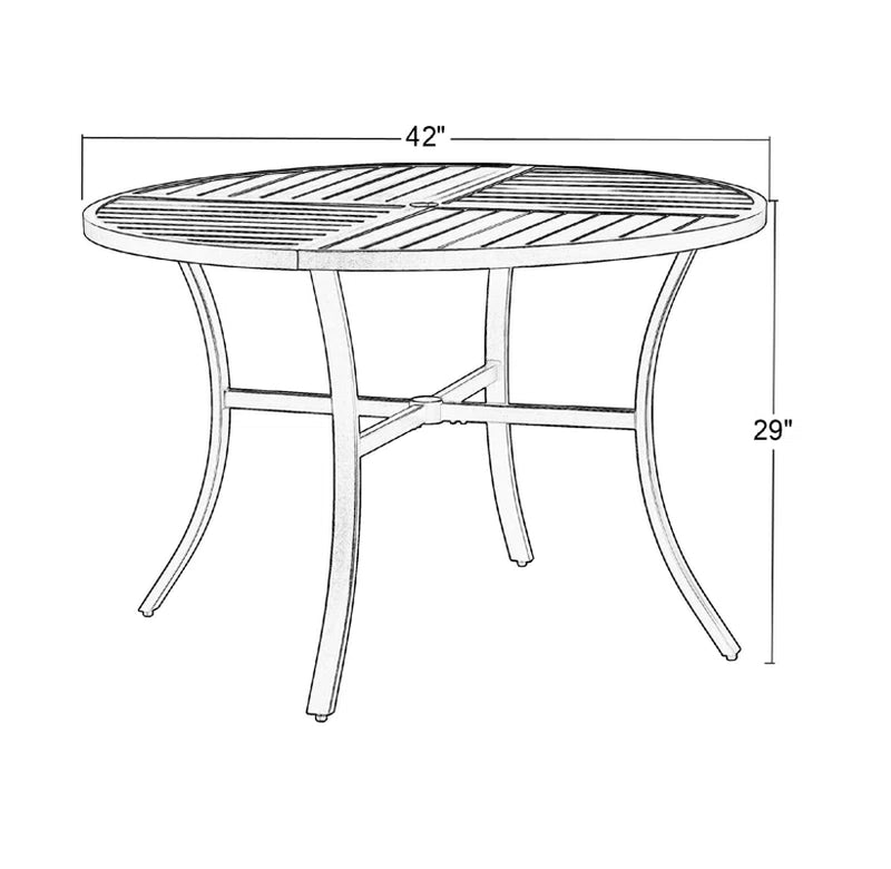 Alyah round Metal Outdoor Dining Table
