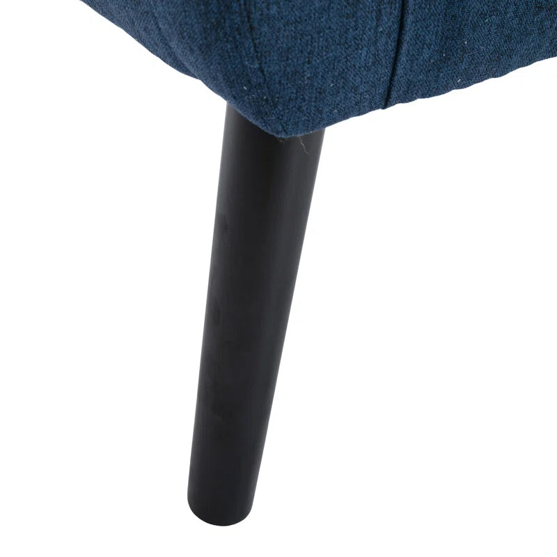 Tufted Upholstered Wide Back Armchair
