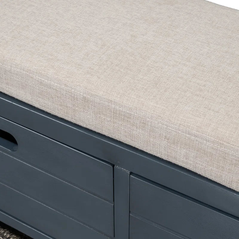 Entryway Bench with Removable Basket and Drawers