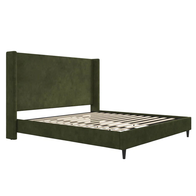 Birzer King Upholstered Wingback Bed