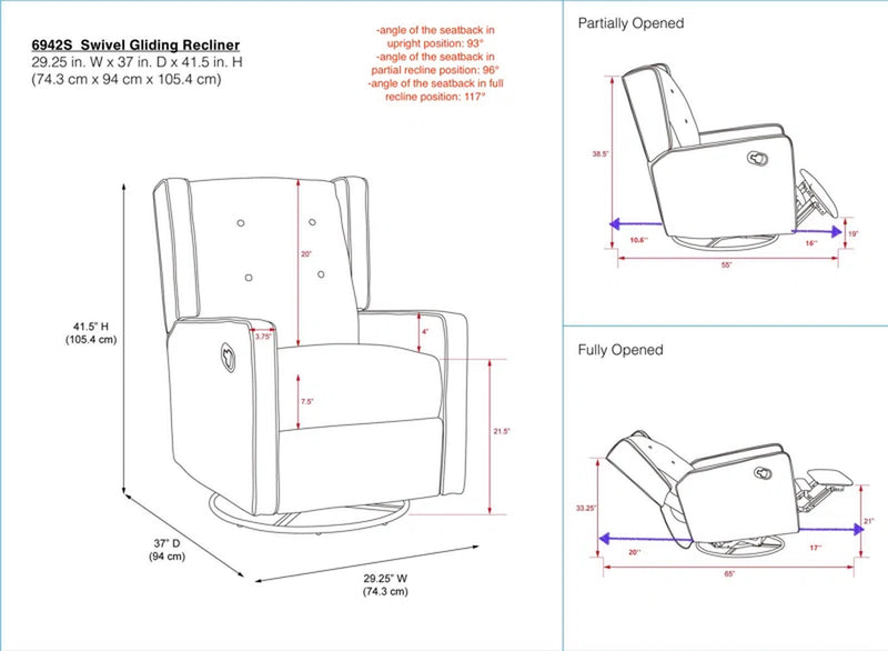 Hudak Swivel Reclining Glider