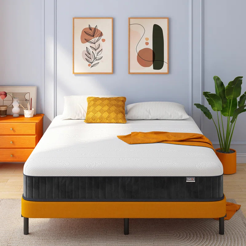 Innerspring Mattress Medium Hybrid Mattress in a Box with Certipur-Us Certified Pocket Spring, Pressure Relief, and Motion Isolation