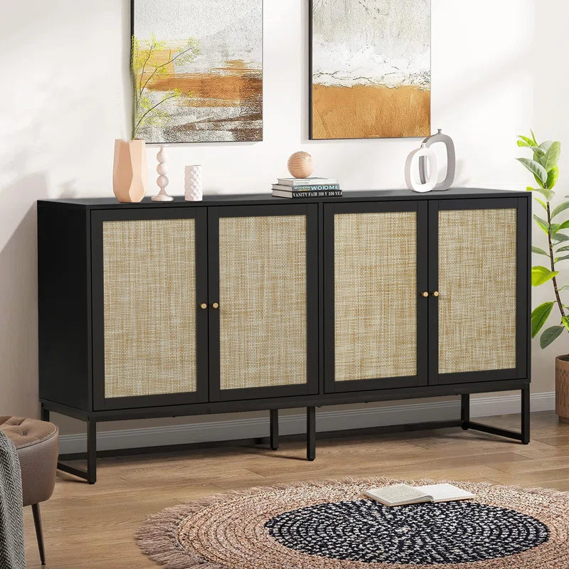 Caludia 31.5" Tall 4 - Door Accent Cabinet