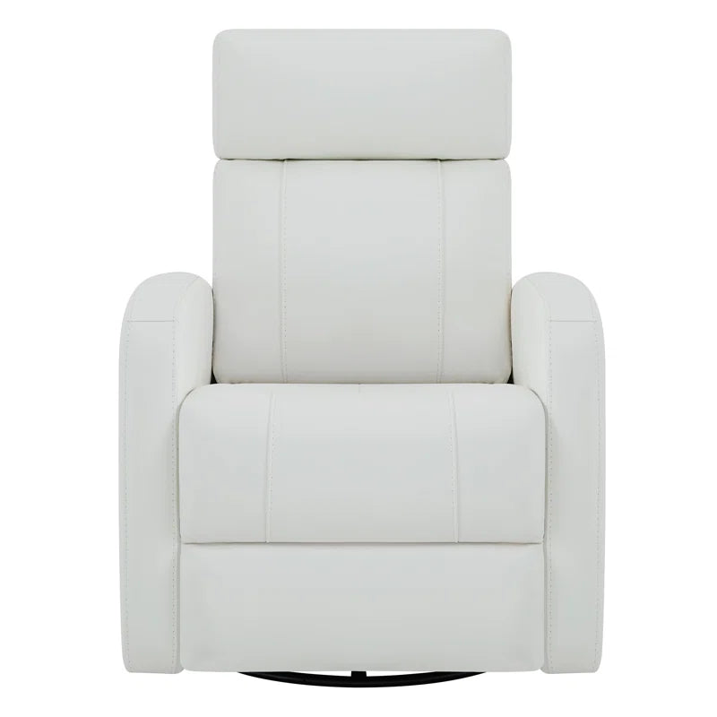 Arrianna-Fiona Genuine Leather Swivel Power Recliner