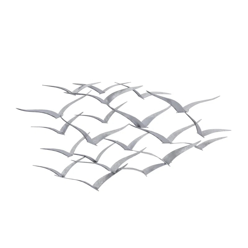 Metal Flying Flock of Bird Home Wall Decor