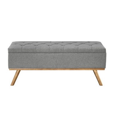 Leaysia Linen Upholstered Storage Bench