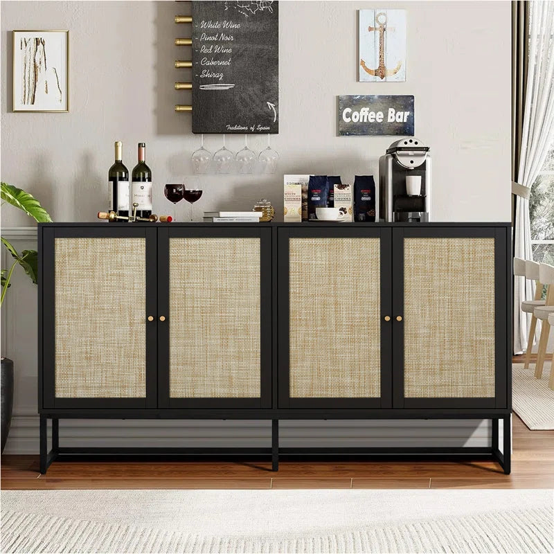 Caludia 31.5" Tall 4 - Door Accent Cabinet