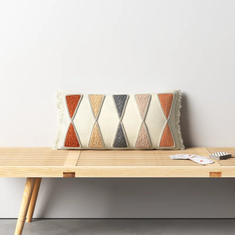 Beto Geometric Rectangular Lumbar Pillow
