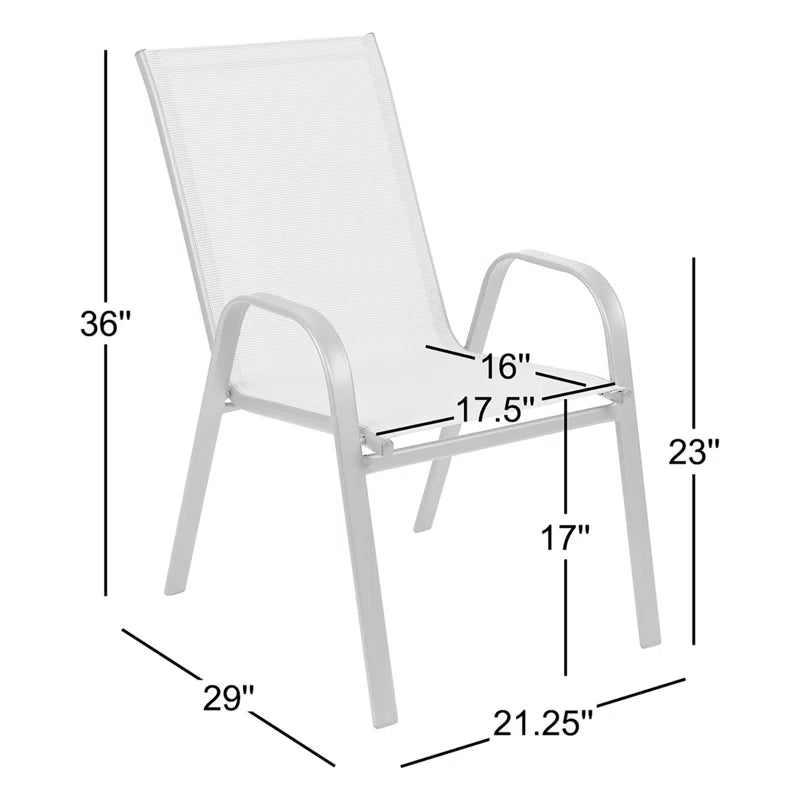 Artu Stackable Flex Comfort Sling Outdoor Patio Chairs by Flash Furniture