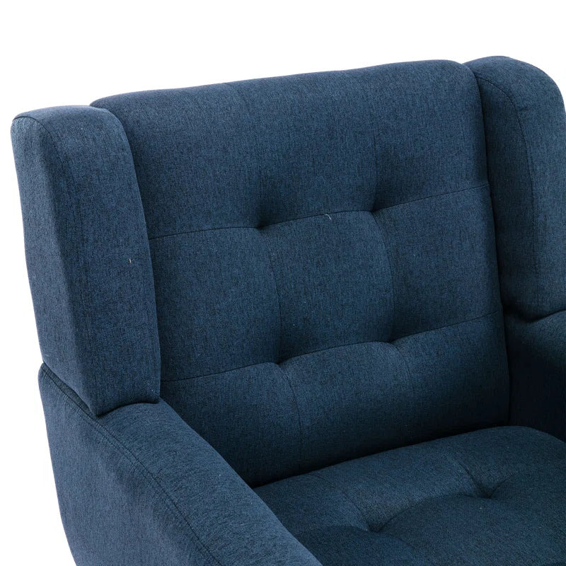 Tufted Upholstered Wide Back Armchair