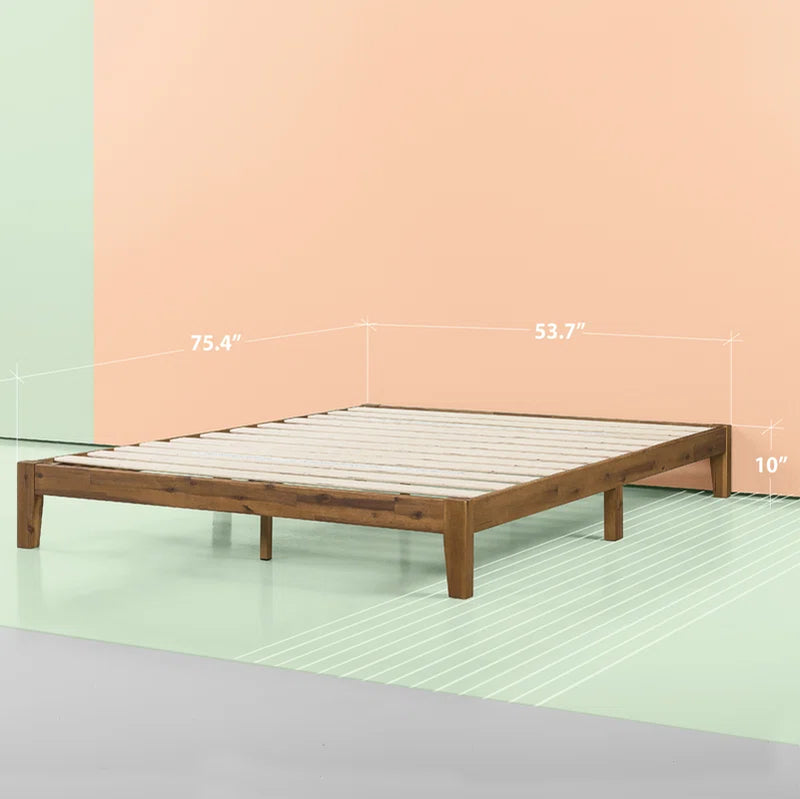 Sabir Contemporary Modern Solid Wood Bed