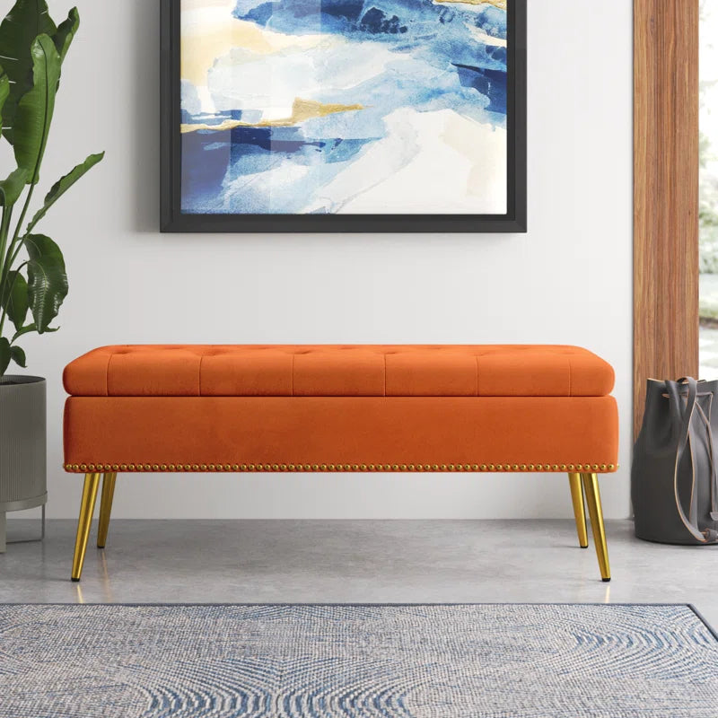 Kajana Upholstered Flip Top Storage Bench