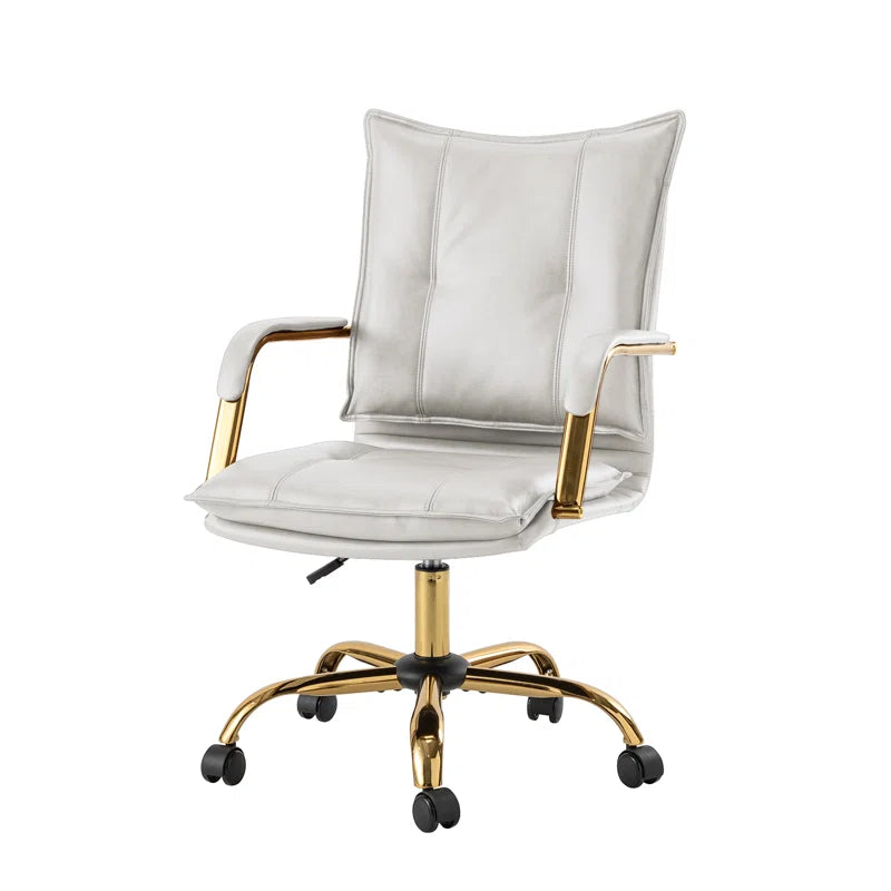 Lundgren Faux Leather Task Chair with Padded Arms