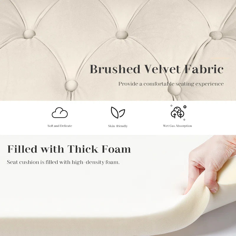 Jillia Velvet Upholstered Storage Bench