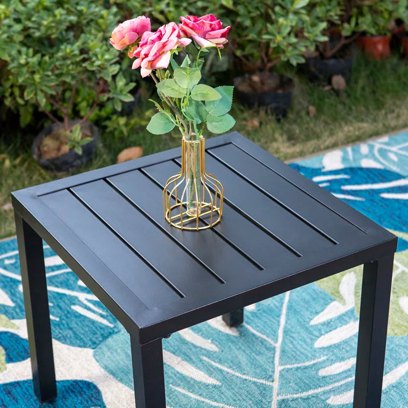 Alyah Square Steel Outdoor Side Table