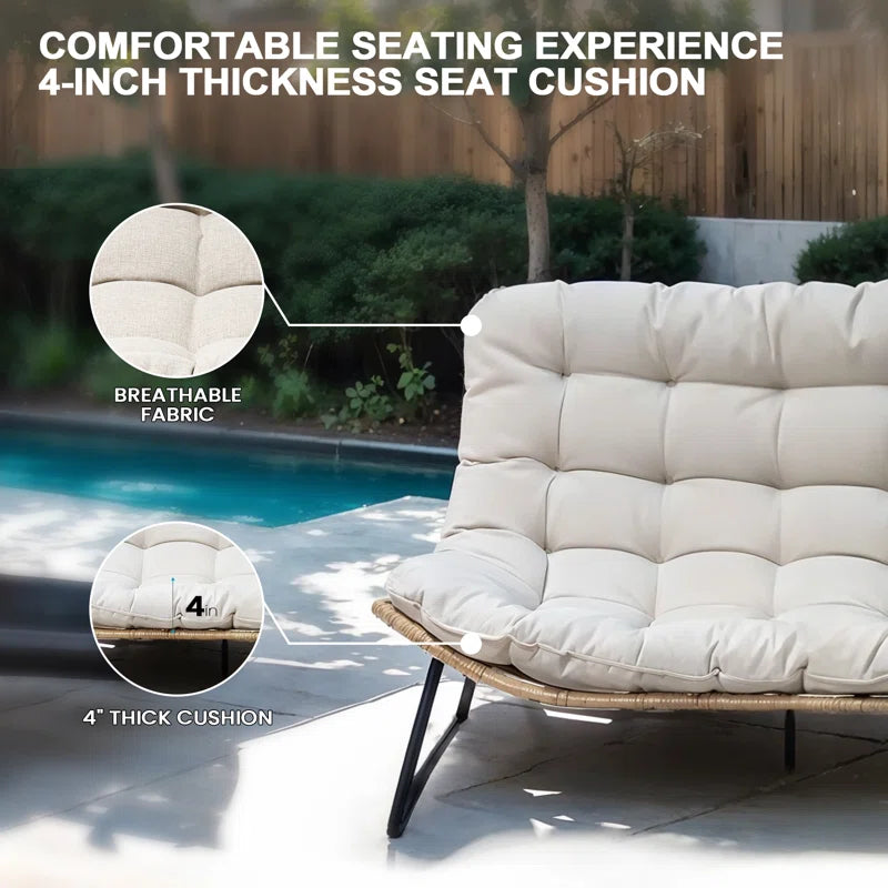Lelsie 53.15" Wide Patio Loveseat