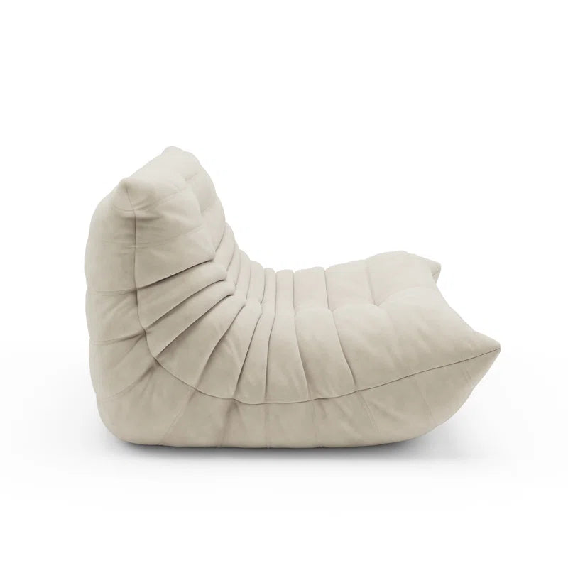 Danial Armless Bean Bag Chair, Mid Century Foam Chair