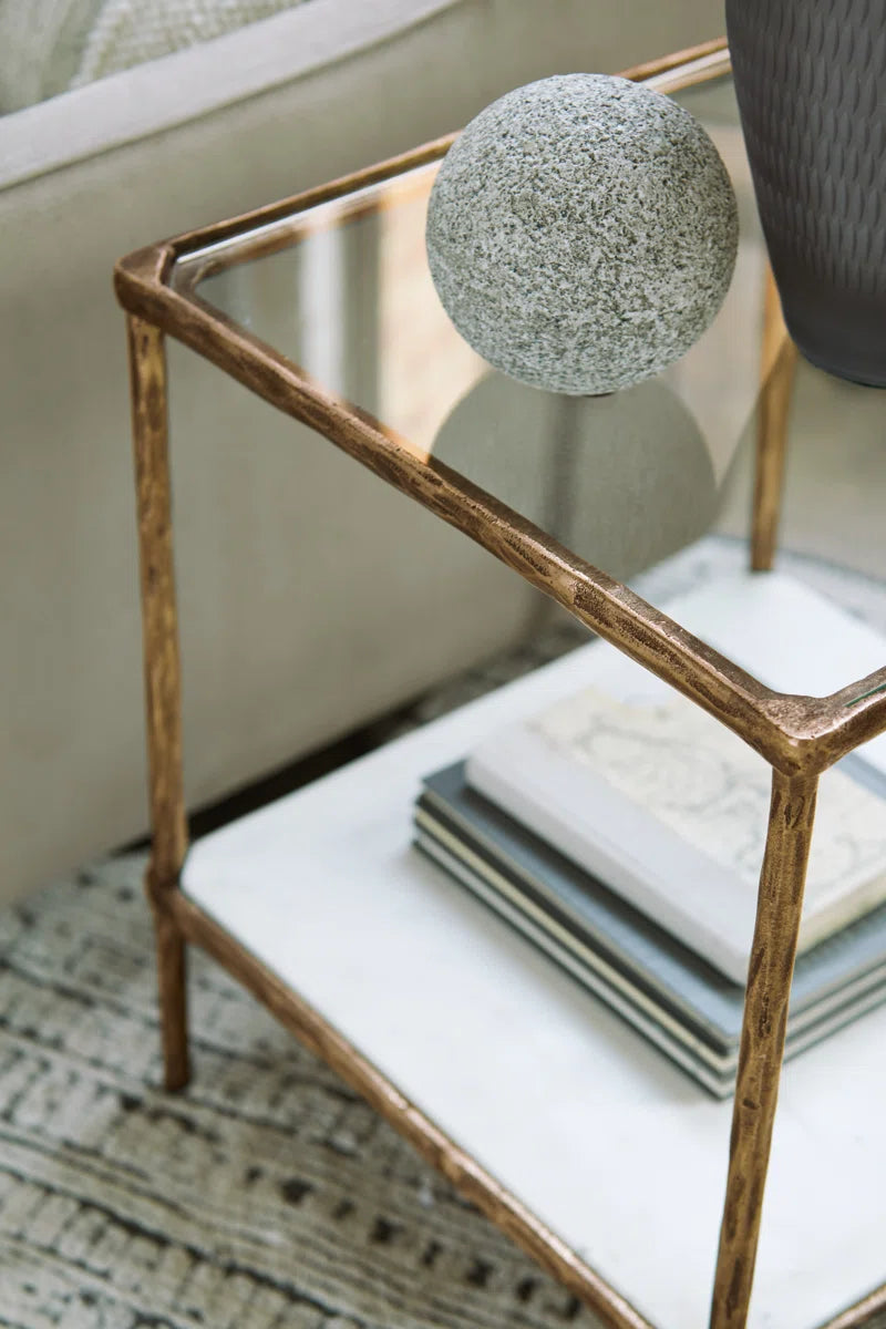 Glass Top End Table