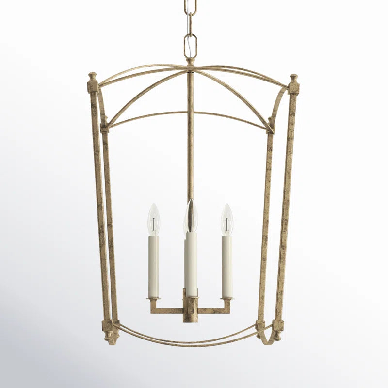 Olive 4 - Light Dimmable Lantern Geometric Chandelier