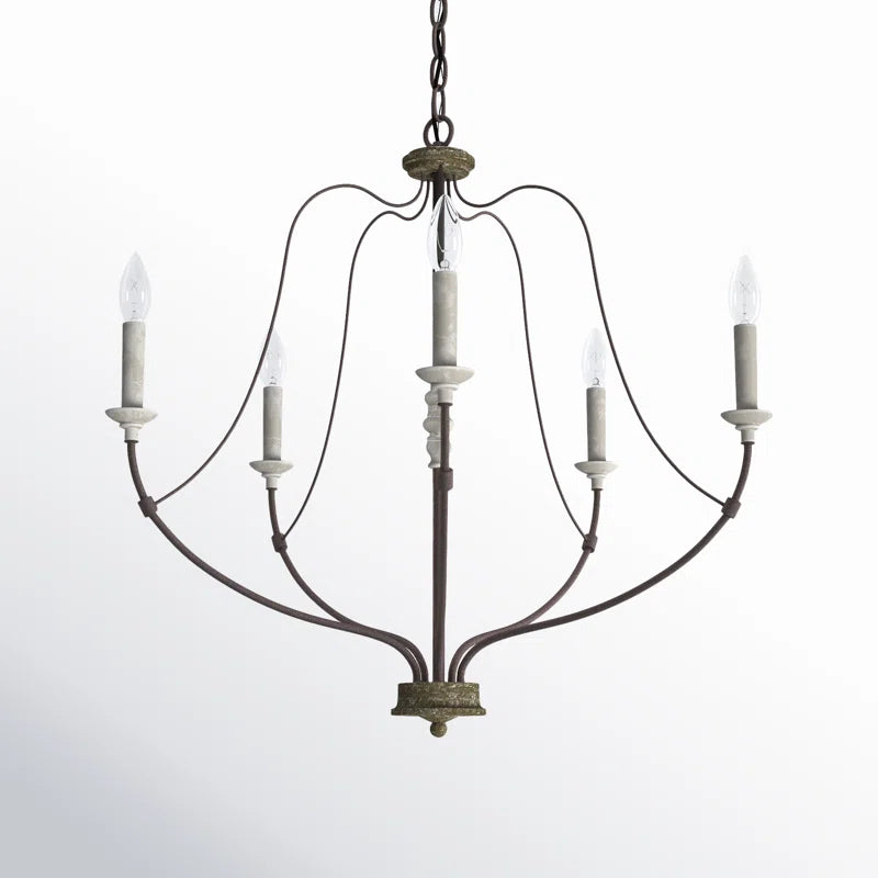 Shoshanna 5 - Light Dimmable Classic / Traditional Chandelier