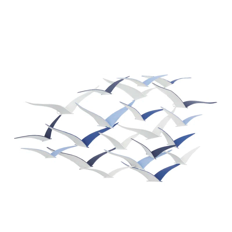 Metal Flying Flock of Bird Home Wall Decor