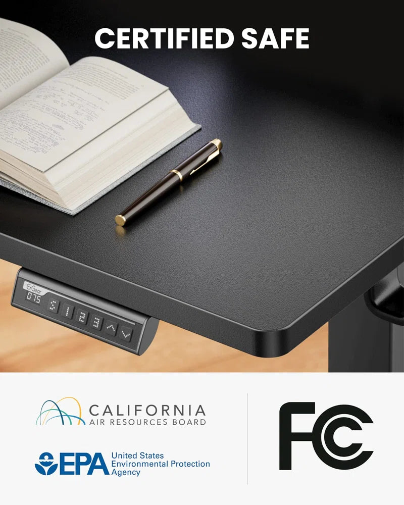 Electric Adjustable Height Standing Desk Computer Table with Drawers