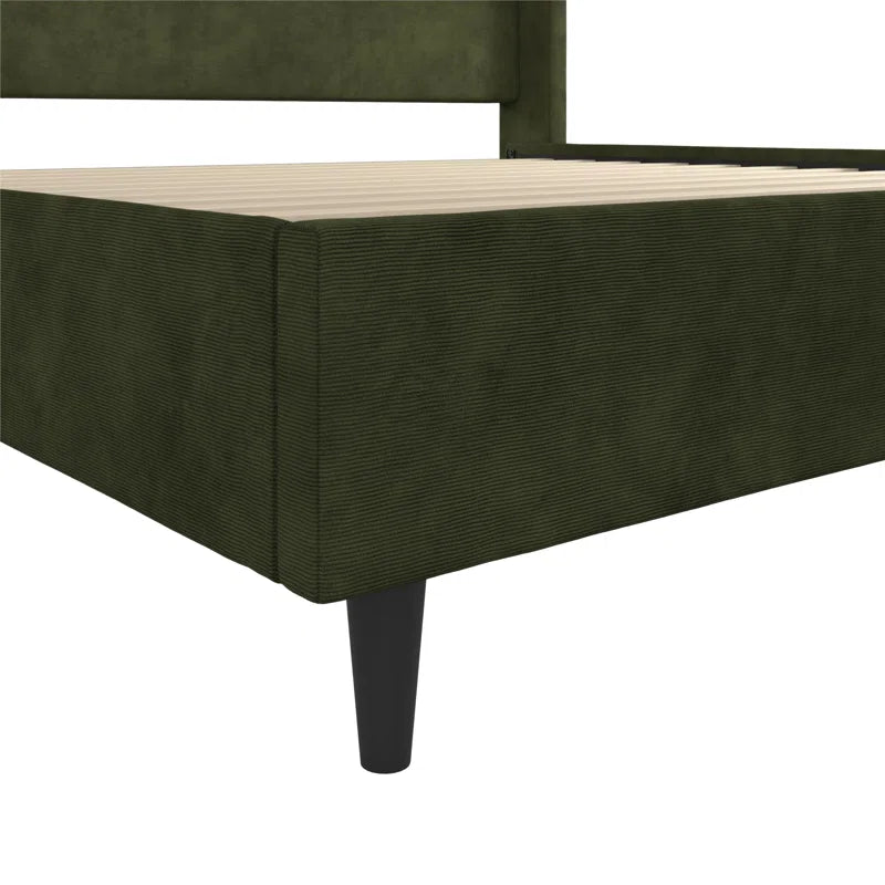 Birzer King Upholstered Wingback Bed