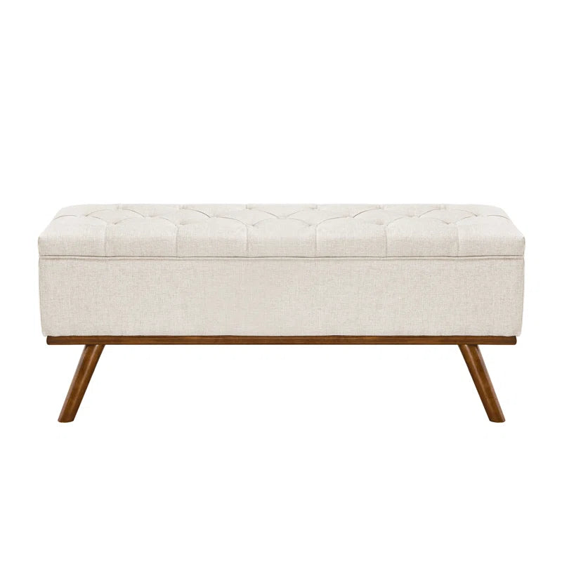 Leaysia Linen Upholstered Storage Bench