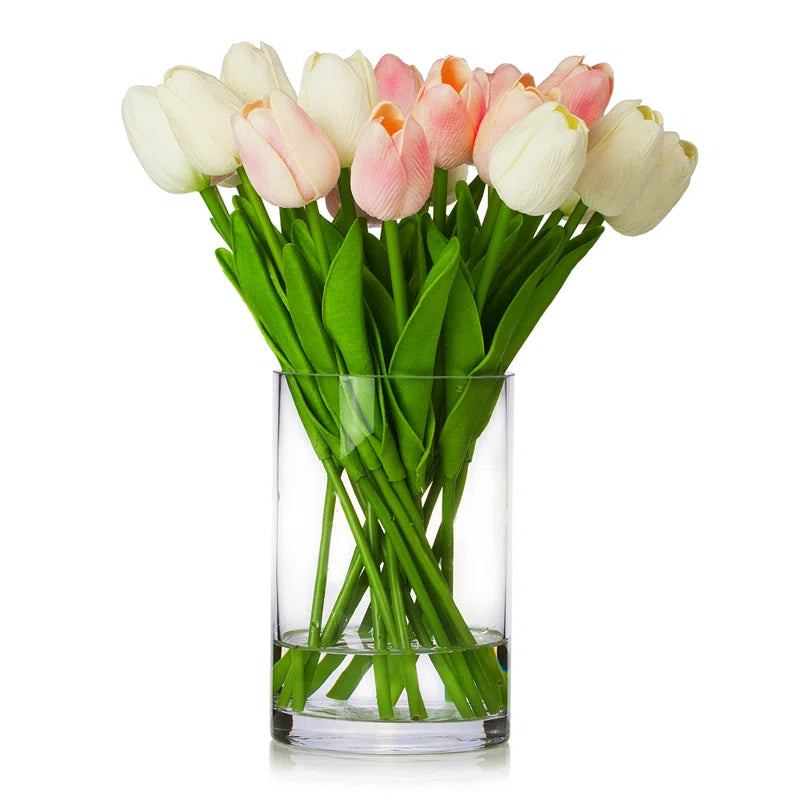 Silk Tulip Arrangement in Vase