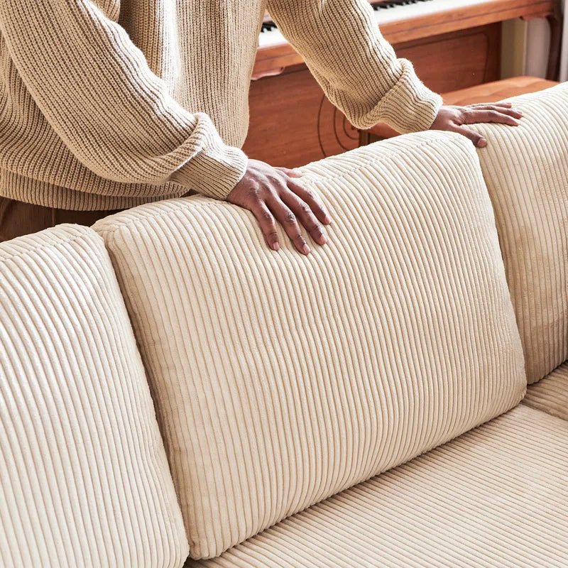 Maureece U Shaped Corduroy Sectional Modular Sofa with Chaise