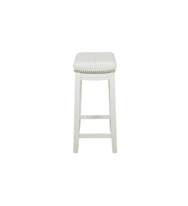 Claridge Counter & Bar Solid Wood Backless Stool with Upholstered Seat
