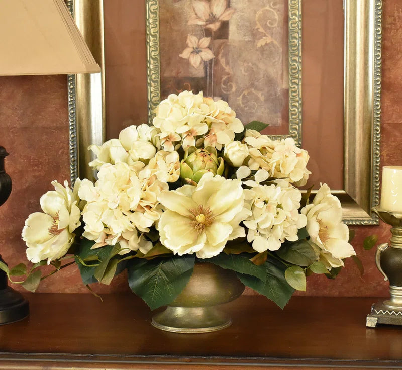 Faux Silk Arrangement in Vase