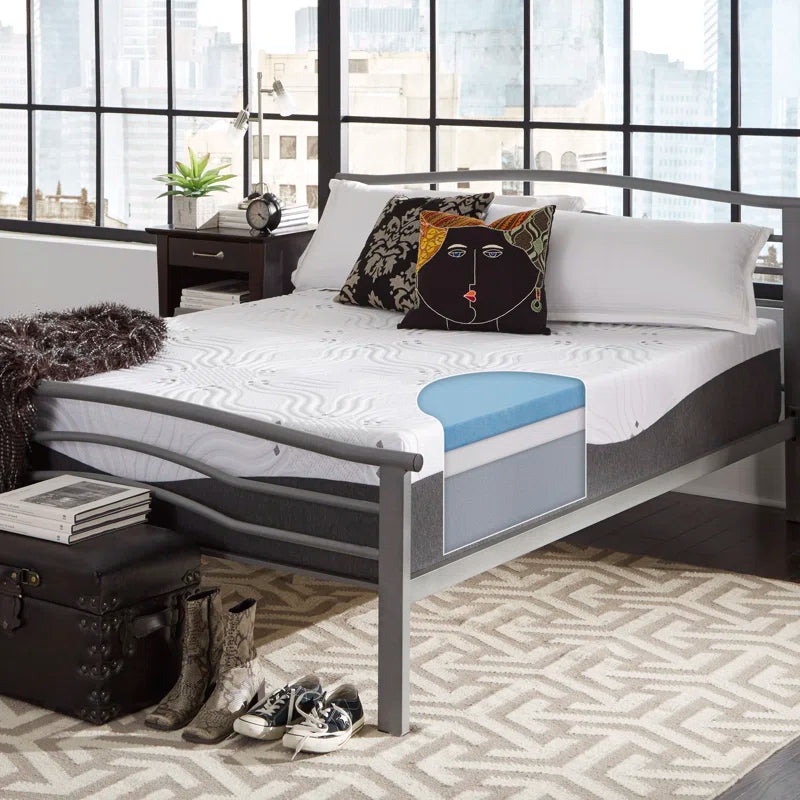 Medium Gel Memory Foam Mattress and Box Spring