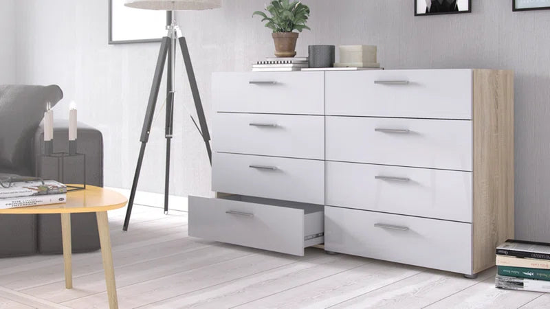 Gianna 8 Drawer 55.12" W Double Dresser