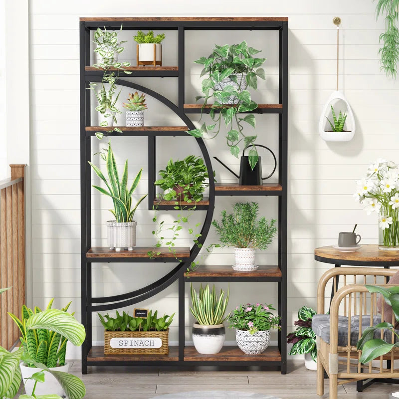 Oscer Industrial 5 Tier Etagere Bookcase