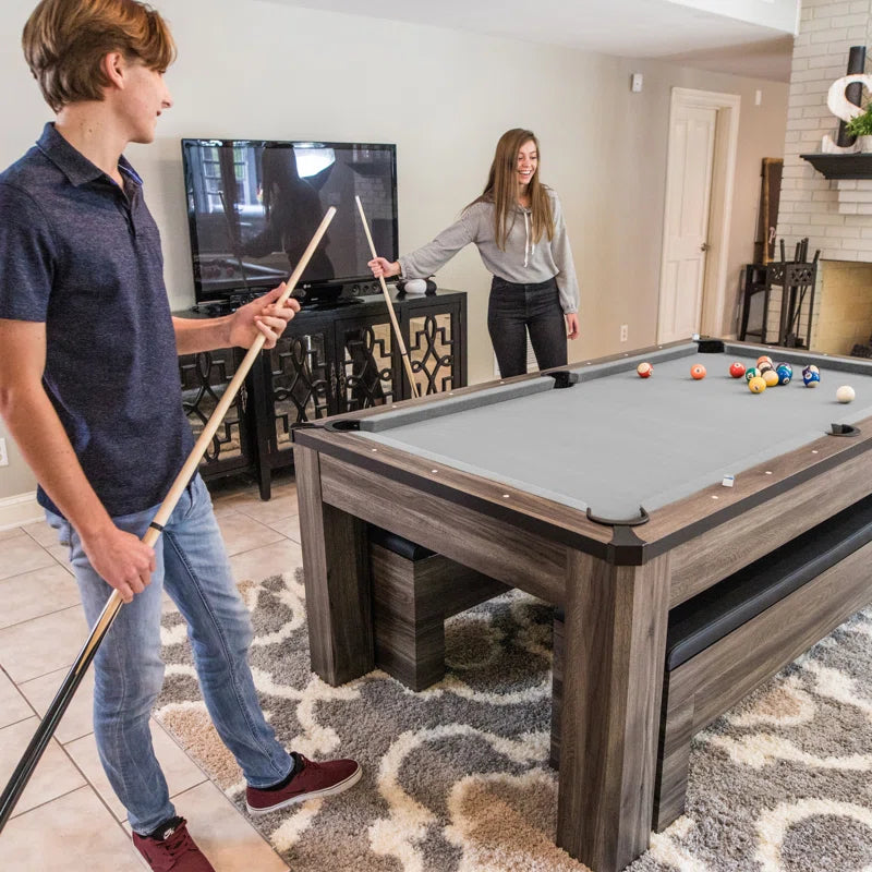 Hampton 3-In-1 Combination Table Includes Billiards, Table Tennis, & Dining Table