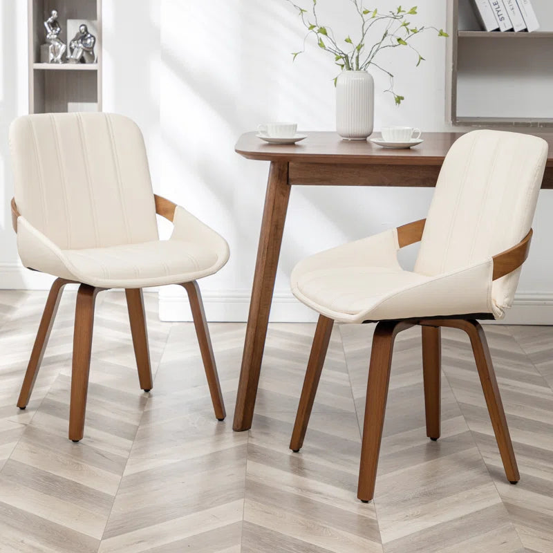 Modern Upholstered Faux Leather Dining Chairs