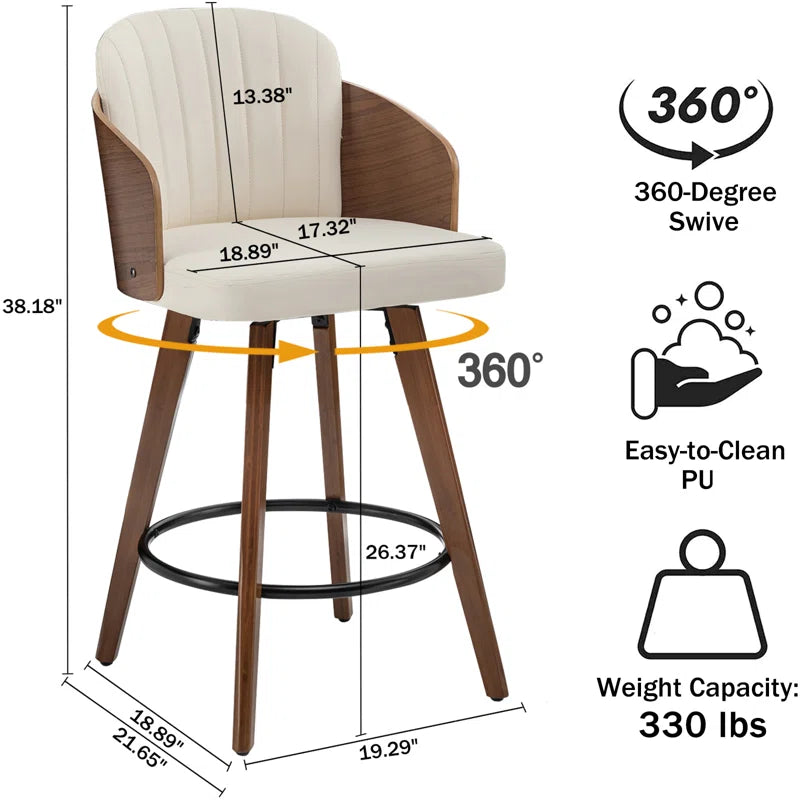 Ljubka Swivel 26" Counter Stool