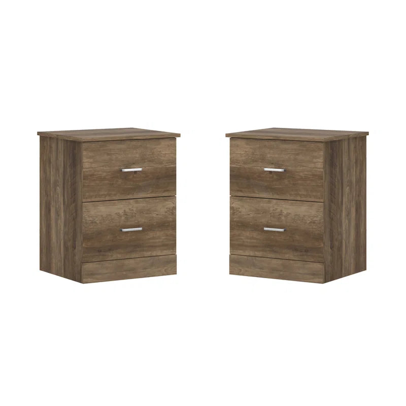 Allyannah 2 Drawer Nightstand (Set of 2)