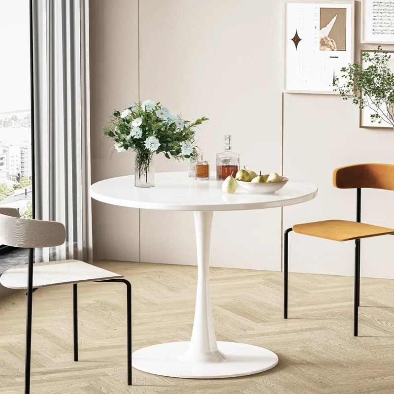 Indars round Metal Base Dining Table