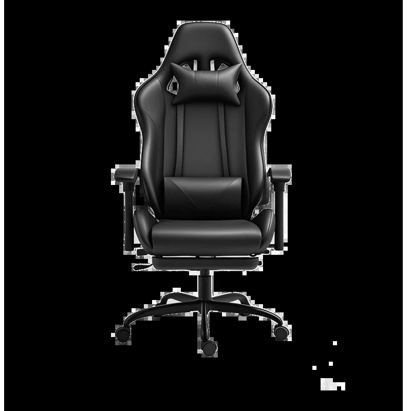 Knoble Adjustable Reclining Ergonomic Faux Leather Swiveling PC & Racing Game Chair with Footrest