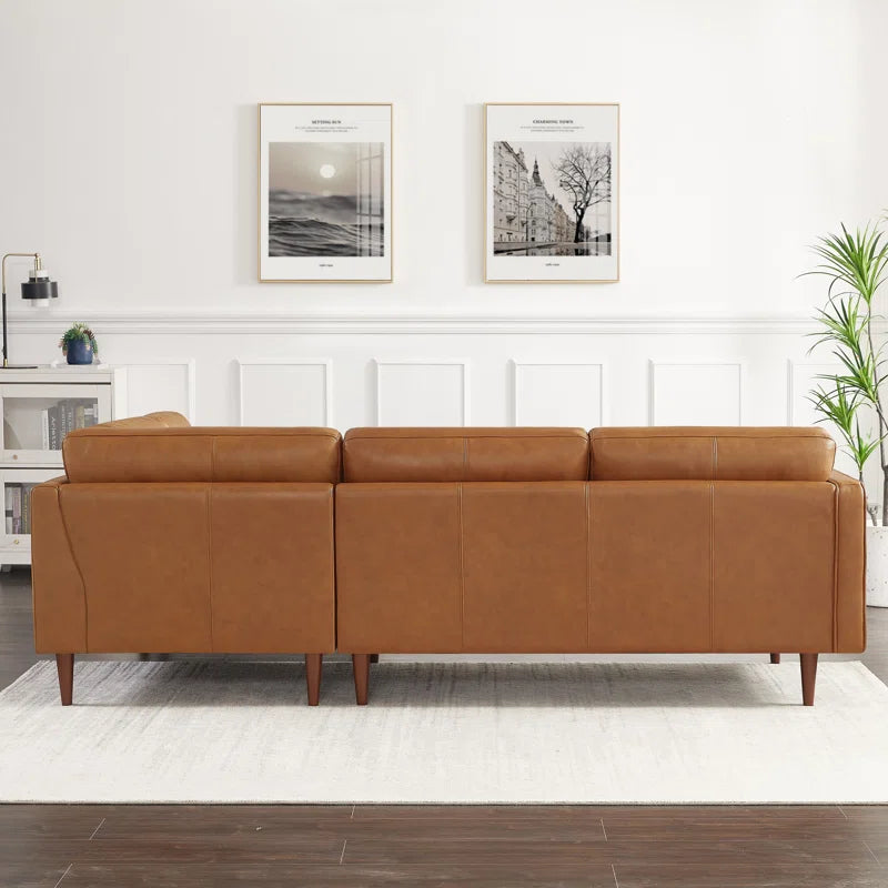 Peart 102" Wide Genuine Leather Sofa & Chaise