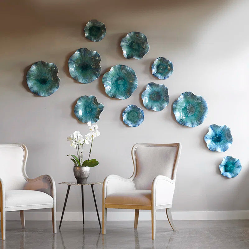 Handmade Boho Plants & Flowers Wall Decor on Ceramic