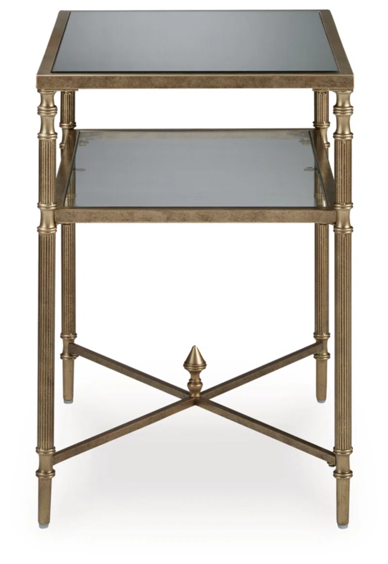 Alsafi Glass Top End Table