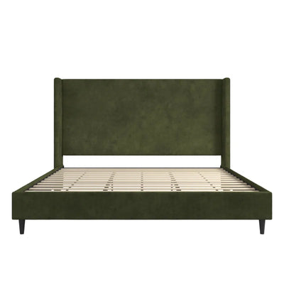 Birzer King Upholstered Wingback Bed