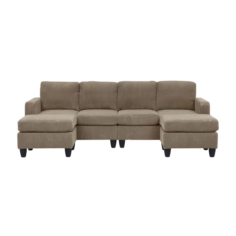 Ranjeeta 101" Wide Modular Sofa & Chaise with Ottoman