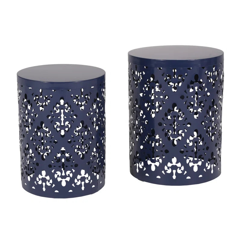Faliha round Metal Outdoor Side Table