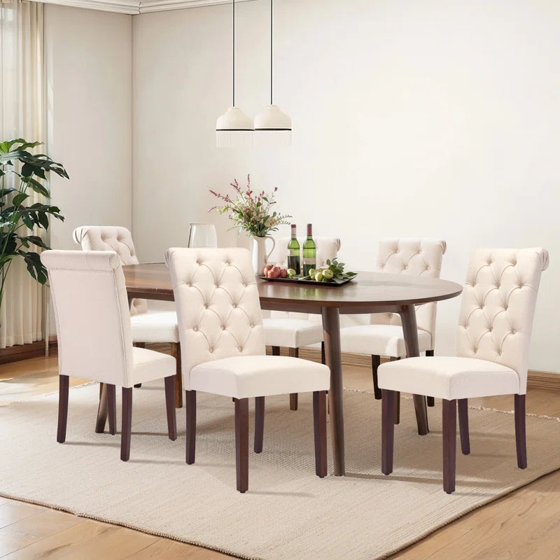 Artemisia Tufted Upholstered Wooden Dining Chairs