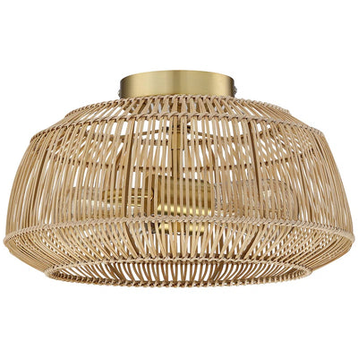 Tamil Rattan Semi Flush Mount