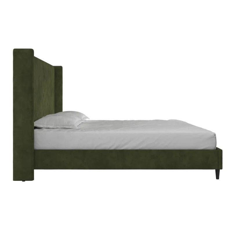 Birzer King Upholstered Wingback Bed
